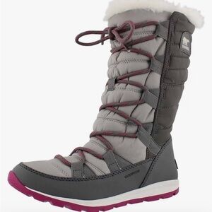 Sorel Whitney Tall Pink Gray Snow boot